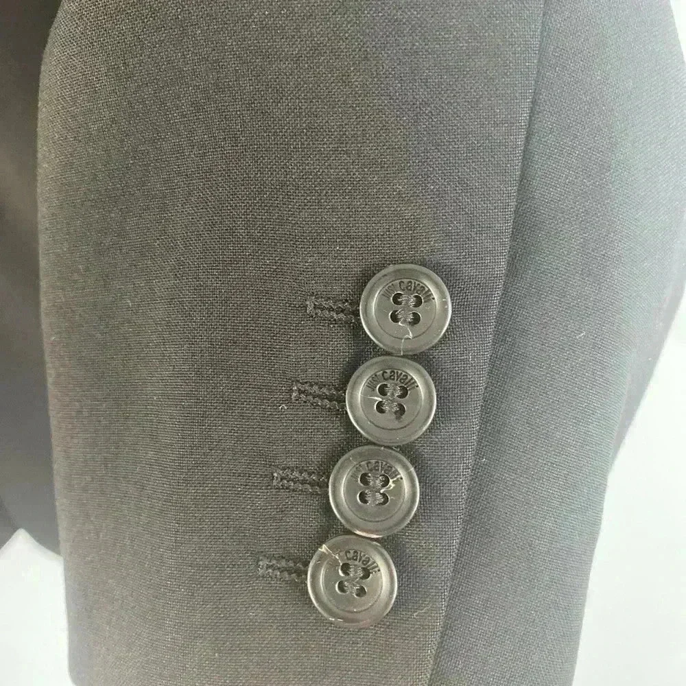 Just Cavalli Men's‎ Black Three Buttons Blazer Sport Coat US 46 IT 56
